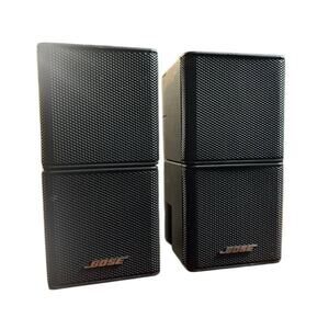 Pair of Bose Lifestyle Double Cube Speakers Black Satellite Jewel Mini Untested